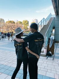 仁香『週末の夫婦リンクコーデ』