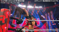 「背中が美しい」元体操選手の女子レスラー、驚異の身体能力を発揮 エプロンサイドでの攻防にファン騒然