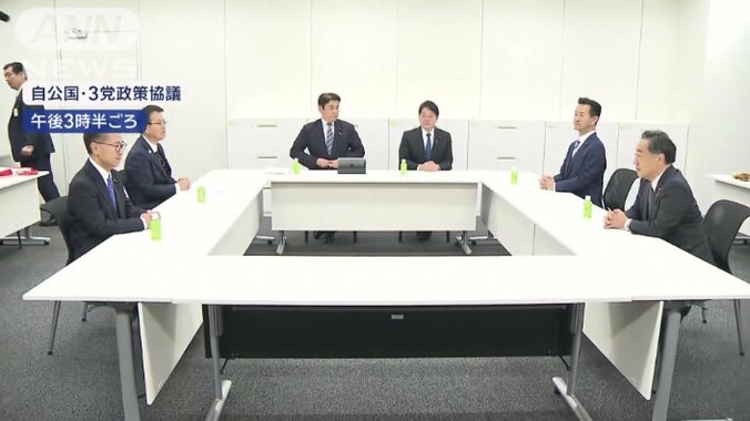 初の3党協議