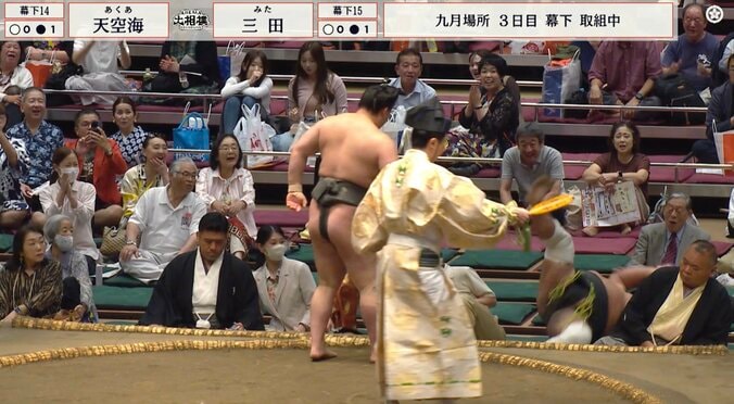 復活の24歳“逸材力士”に衝撃「体幹すごい」 体重差約40kg覆す圧巻の取組「豪快に吹っ飛んだ」称賛と驚きの声 3枚目
