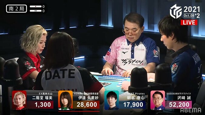 ベテラン沢崎、とっさの“お嬢様ポーズ”に視聴者ほっこり 解説者も「後で見返してみて！」／麻雀・Mリーグ 2枚目