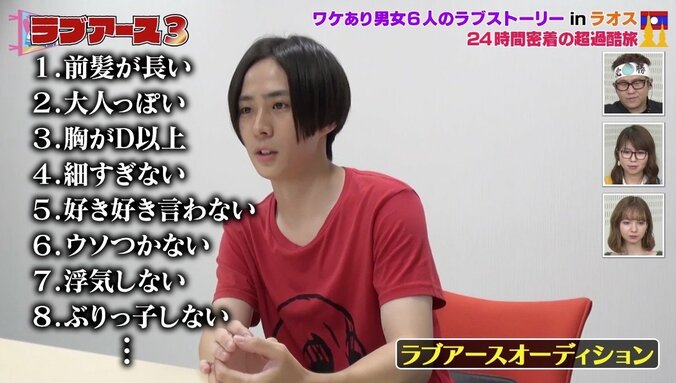 「スタッフさんが好き」予想外発言にスタジオ呆然…ワケあり男女6人の過酷すぎる恋愛旅！ 7枚目