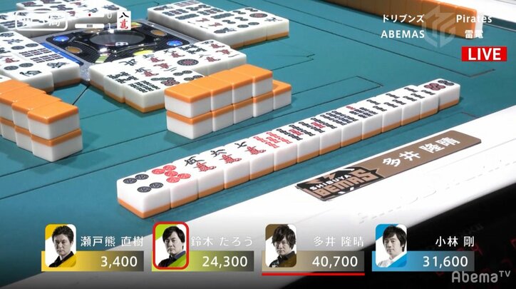 驚異の安定感！　多井隆晴が6戦連続連対でエースの意地を見せる／麻雀・大和証券Mリーグ