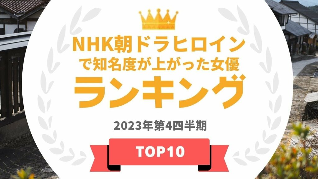 【タレントパワーランキング】過去10年のNHK朝ドラヒロイン上昇ランキングを発表！第1位は土屋太鳳 