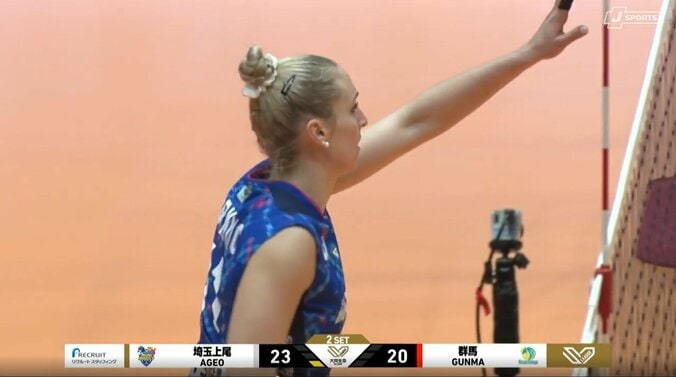 顔面付近へのスパイクに謝罪の意も