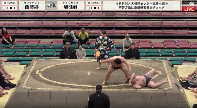 「決まり手は何？」大相撲夏場所、発生確率0.05%の“珍手”に館内どよめき 「おもろい投げ方」「もう一度見たい」大逆転劇に熱視線 4枚目