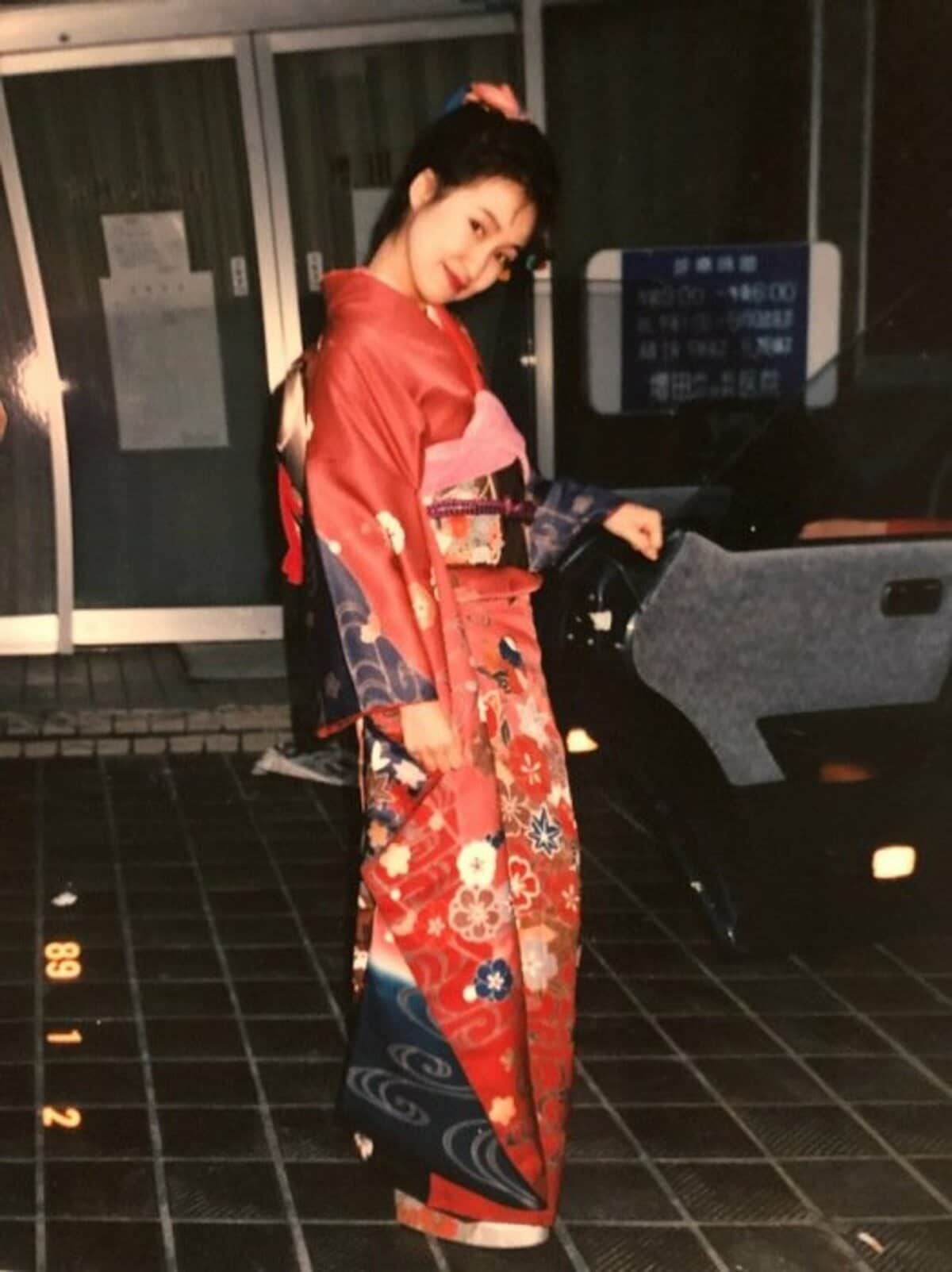 森口博子、貴重な成人式の着物姿を披露「本当は真っ赤が良かったけど 