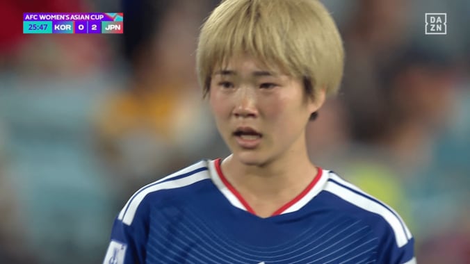 衝撃弾を決めた浜野まいか