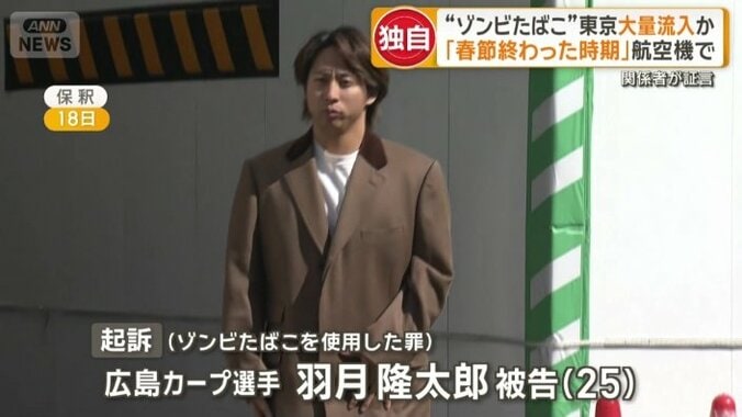 広島カープ選手・羽月隆太郎被告（25）