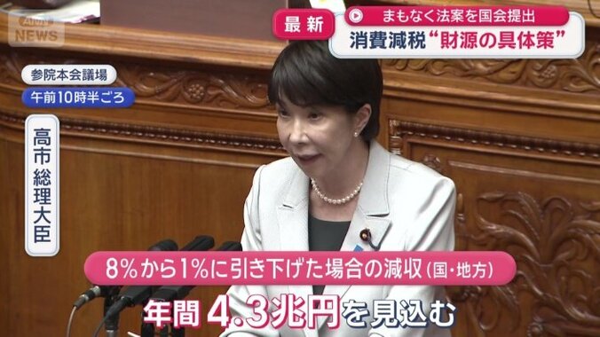 減収額は年間4.3兆円を見込む