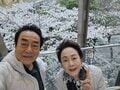 高橋英樹、“満開の桜”とともに夫婦ショットを公開「夕暮れに大変美しかった」