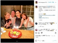 「物凄く笑い転げた夜でした」長谷川京子、田中みな実らに誕生日を祝福してもらったことを報告