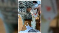 【映像】4歳の息子が初めての牛乳注ぎ 結果は案の定…