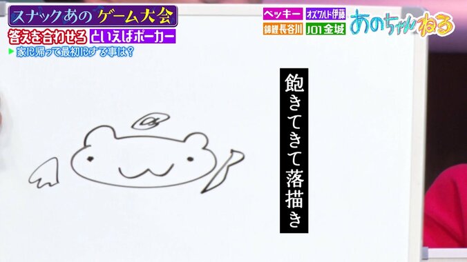 「参加してるぶってんじゃねえぞ」あのちゃん、ゲーム中フリップに謎の落書き…オズワルド伊藤に叱られる 3枚目