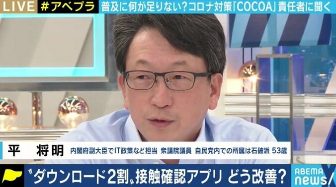 「誤解はマスコミの責任も。ダウンロードは思ったよりも順調」接触確認アプリCOCOA責任者の平将明内閣府副大臣に聞く 3枚目