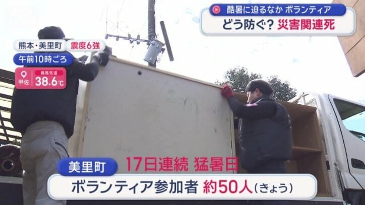 厳しい暑さの中…