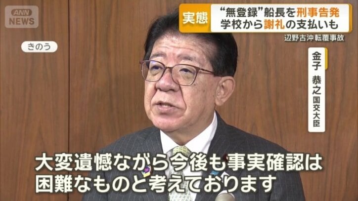 金子恭之国交大臣