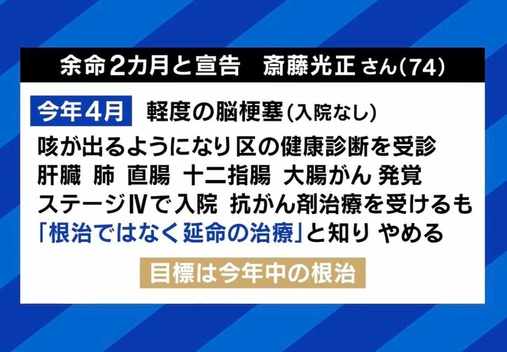 【写真・画像】「勝つ姿を見せたい」延命治療を拒否…余命2カ月宣告のがん患者の覚悟とは? 2枚目