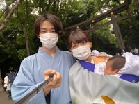 桃『お宮参りのため明治神宮へ！』