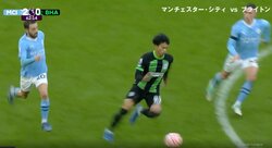 三笘薫、王者のフィールドど真ん中を強行突破しイエローカード誘発！マンCの屈強DF陣がファウルでしか止められなかった決定的瞬間