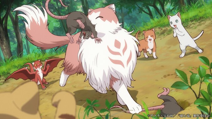 母猫は竜の子を我が子として育てることを決意する…アニメ『猫と竜』第1話あらすじ・先行カット公開 3枚目