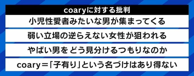 「“理解している”と言いながら違う目的だったことも」シンママ婚活のハードルとは？ サービス停止した「coary」再出発に必要なものは 3枚目