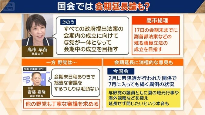 丁寧な審議を求める野党