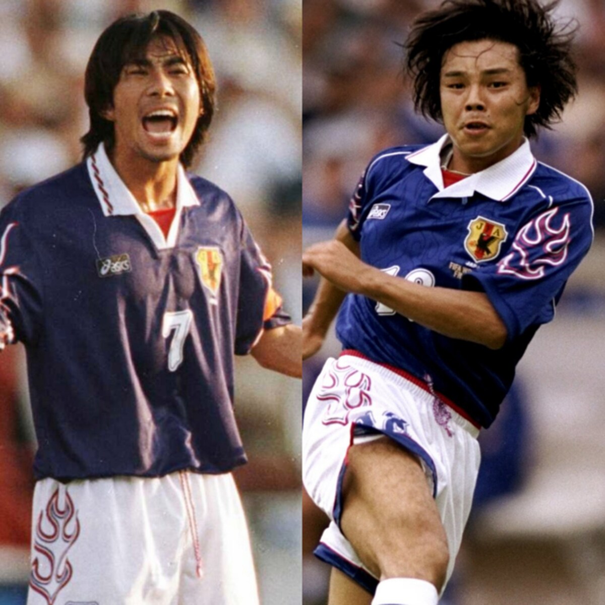 日本代表　1996 第11回アジアカップワッペン付　炎　ユニフォーム　前園真聖 日本代表 1996 第11回アジアカップワッペン付 炎 ユニフォーム