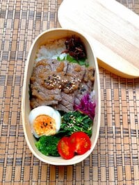 飯田圭織『息子弁当♪♪宮のタレ焼肉弁当☆』