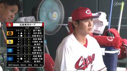 これ本当に大丈夫？試合前の大雨…ベンチに並んだ広島選手たちの呆然顔「選手も大変よなー」