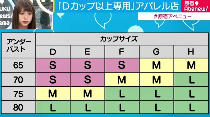 胸の大きな女性の悩みを解消？ “Dカップ以上専用”のアパレル店　反響は海外からも 4枚目