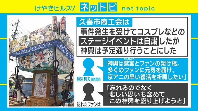 「京アニ！京アニ！」手作りの“らき☆スタ神輿”でエール、鷲宮とファンの架け橋に 2枚目