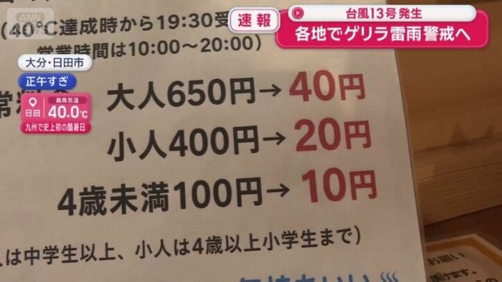 大分・日田市が40℃を記録したら…