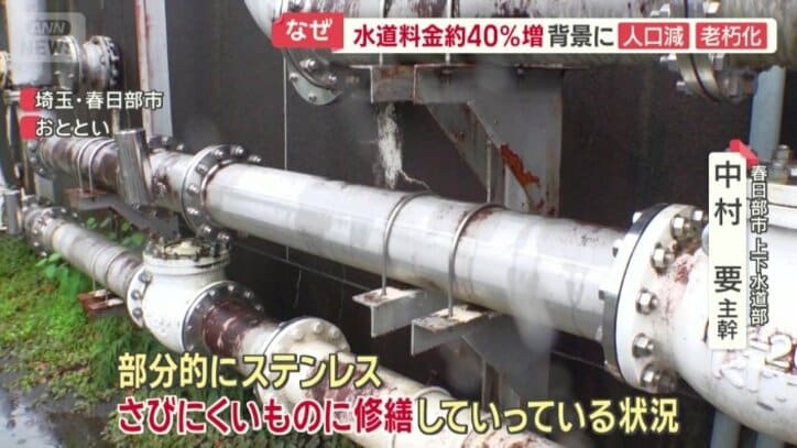 配管にさびが