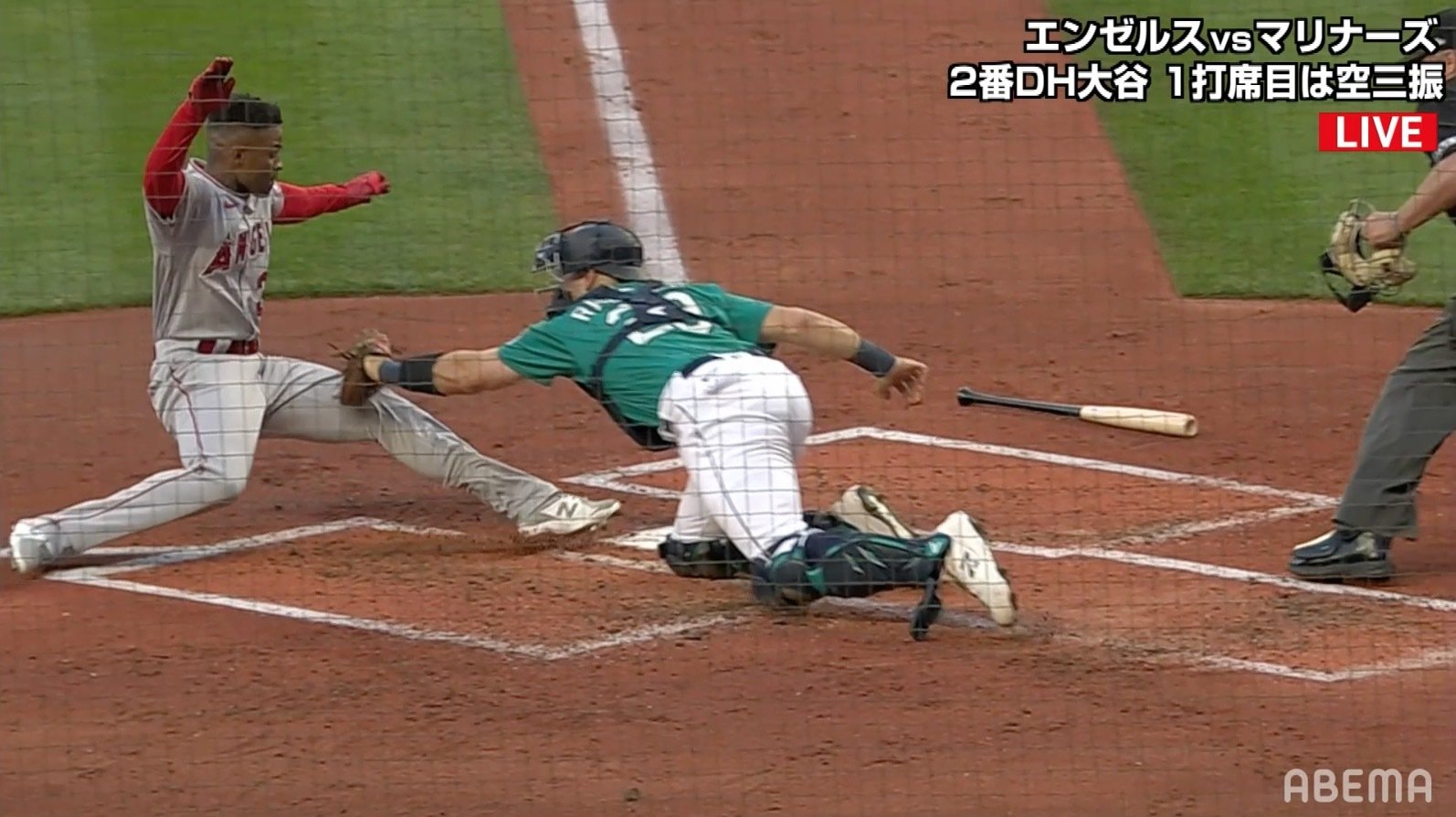 ランニングホームランでキャリア初本塁打 とはならず エンゼルス シエラの激走に ナイストライ ヘッスラならいけた 野球 Abema Times
