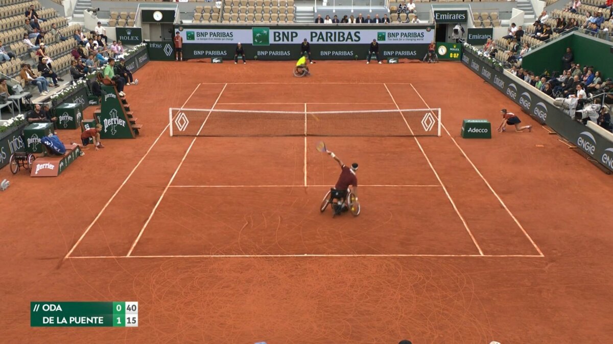 粘る相手も完全お手上げ 小田凱人、狙い澄ましたバックハンドクロスが