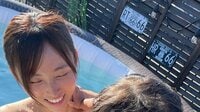 吉木りさ 愛娘と水着ショット“親子で大はしゃぎ”