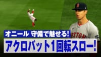 【映像】勢い余りすぎ!?なアクロバット投法で一回転した瞬間