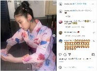 今田美桜の涼しげなお団子ヘア×ピンクの浴衣姿に「横顔綺麗」「べっぴんさんや」とファン称賛の声