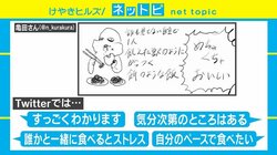「誰も見てない自室で飢えた獣のように…」“一人ご飯最強”を訴えるイラストが話題