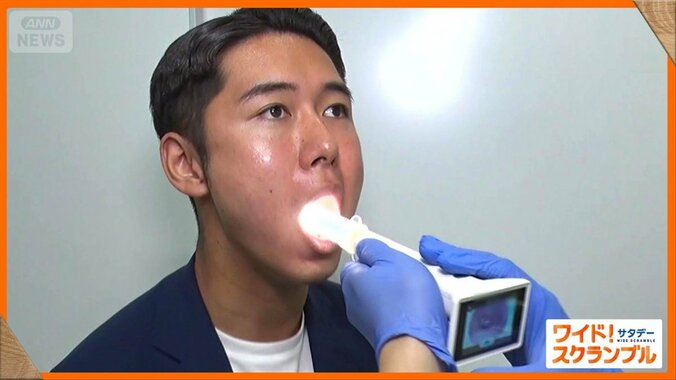 インフルエンザ患者数が急増　鼻に入れない…最新AI検査　数十秒で判明 1枚目