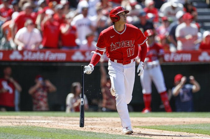 大谷翔平、9回第5打席に2戦ぶり29号134メートルの豪快弾！絶好調月間14本塁打で自己最多＆チーム最多記録も更新 1枚目