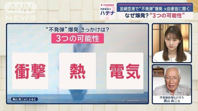 宮崎空港で不発弾が爆発　きっかけは“3つの可能性”　爆弾処理の専門家に聞く 1枚目