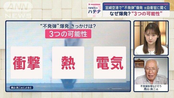 宮崎空港で不発弾が爆発　きっかけは“3つの可能性”　爆弾処理の専門家に聞く