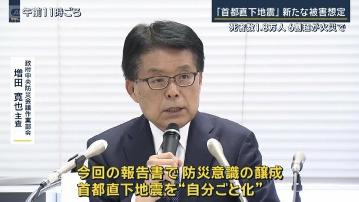 政府中央防災会議作業部会　増田寛也主査