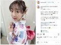 須田亜香里の浴衣姿での見返りショットにファン絶賛の声「いい女ですねぇ」「うなじ、最高…」