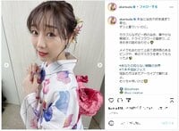 須田亜香里の浴衣姿での見返りショットにファン絶賛の声「いい女ですねぇ」「うなじ、最高…」