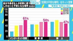 「犯罪が不安な場所」1位に“ネット空間”、繁華街や路上抜く