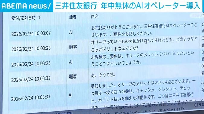 AIと顧客の会話内容