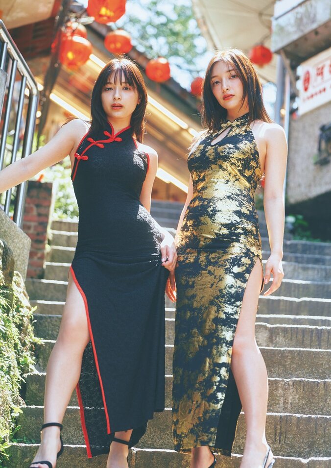 エリマリ姉妹（左）百瀬まりな（右）Erika